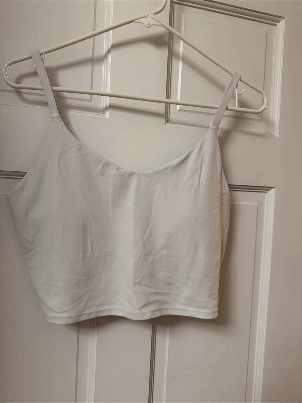 Athleta White Spaghetti-Strap Crop Camisole